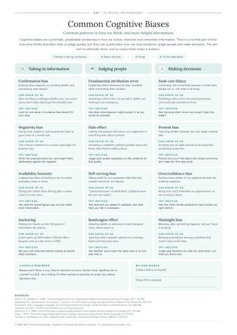 Common cognitive biases and alternatives (1)